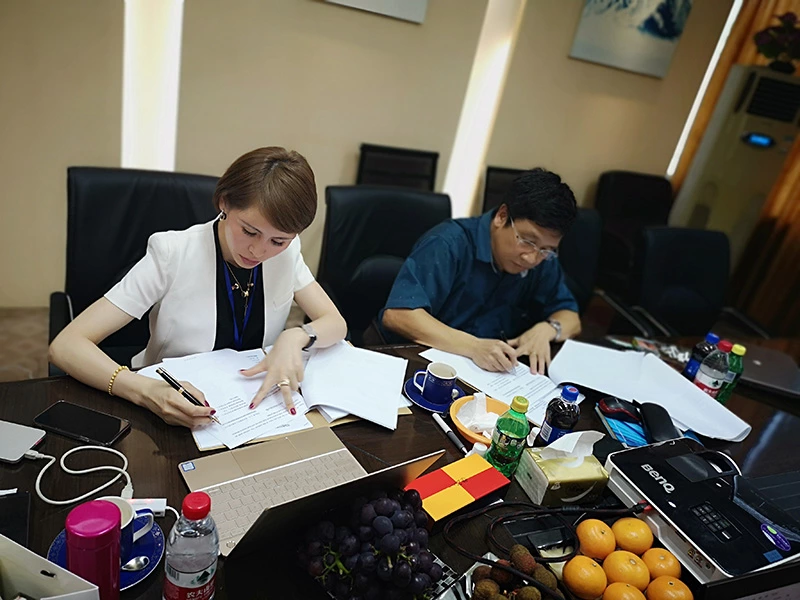 Thai customer signs the contract